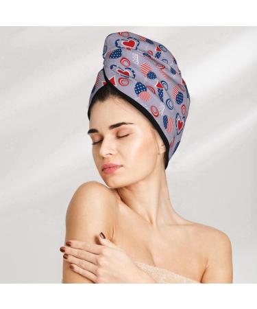 Independence Day Microfiber Hair Towel Wrap - Soft Super Absorbent & Quick Dry for All Hair Types - Buy Online on GoSupps.com