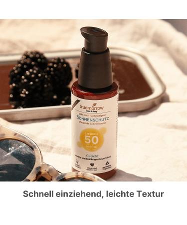 Truemorrow Face Sunscreen LSF 50 - Vegan Coral-Friendly Sustainable Daily Sun Protection - 50ml - Buy Online on GoSupps.com