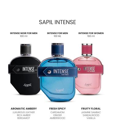 Sapil Intense Perfume for Men - Long-Lasting Fresh Spicy Dubai Cologne - 3.4 Oz (100 ml) EDT Spray - Ideal Arabic Cologne for Daily Wear and Gifting - Buy Online on GoSupps.com