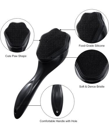 Ooloveminso Handheld Silicone Face Scrubber Exfoliator - 2 PC Face Brushes for Gentle Cleansing and Exfoliating | Manual Facial Cleansing Brush for Sensitive and Dry Skin - Buy Online on GoSupps.com