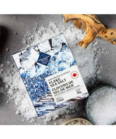 Vancouver Island Flaky Sea Salt - 8.8 oz | Hand Harvested Large Flake Salt for Seasoning, Baking, Cooking & Finishing - All Natural - Buy Online on GoSupps.com