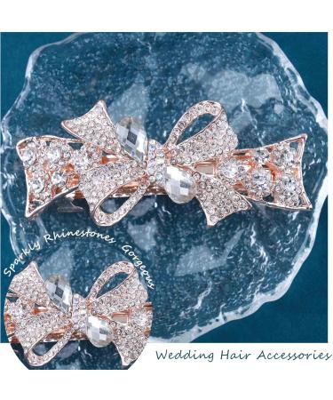 Atentuyi Rhinestone Wedding Hair Clip Gold Flower Crystal Hair Barrettes Fancy clips Crystal Gems Hair Accessories Butterfly Hairpin Hairgrip Bridal Headpieces for Women and Girls Style 1 - Buy Online on GoSupps.com