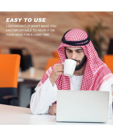 SOIMISS Male Arab Shemagh Headband - Desert Turban Keffiyeh Hijab for Men | East Headscarf Costume | Dubai Muslim Middle Scarf - Buy Online on GoSupps.com