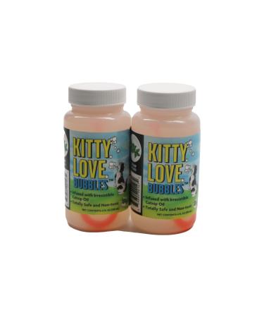 Kitty Love Bubbles: for Cats, Non-Toxic and Allergen-Free, Bring Out Your Cat's Inner Hunter with Hours of Fun and Exercise 4oz - 2 pack