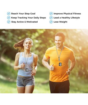 3D Pedometer for Walking - Large Digital Display Step Tracker with Removable Clip Lanyard, Black - Buy Online on GoSupps.com