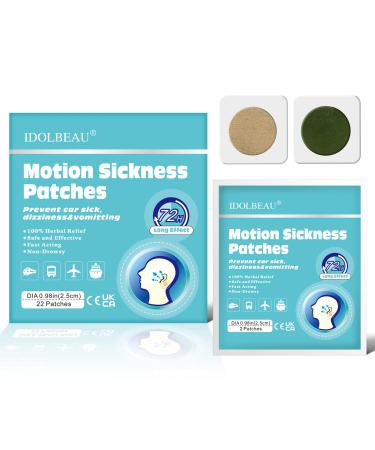 IDOLBEAU Motion Sickness Patches for Cruise 22 Count Sea Sickness Patches for Behind The Ear
