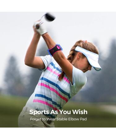 FREETOO Tennis Elbow Support Strap - Doctor Approved Compression Brace for Tendonitis Stylish Design for Men and Women - Rose Red, One Size - Buy Online on GoSupps.com