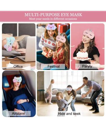 Plush Unicorn Sleep Eye Mask - 3 Pack | Soft Blindfold for Kids, Girls, and Adults - Buy Online on GoSupps.com