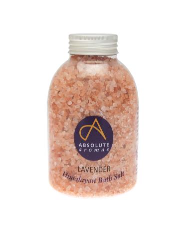 Absolute Aromas Lavender Bath Salts 625g - Natural Pink Himalayan Salt Infused with 100% Pure Lavender French Essential Oil - Relax and soak Tired Muscles Lavender 625 g (Pack of 1)