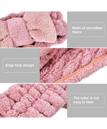 Zocone Makeup Hair Bands - 3pcs Bowknot Headbands | Coral Fleece Spa & Facial Cleaning Set (White Pink Blue) - Buy Online on GoSupps.com