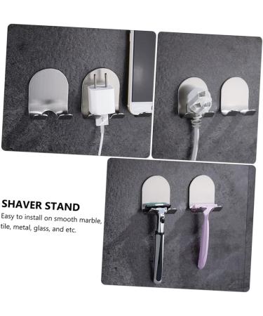 Cabilock Stainless Steel 3-Stage Shaver Holder & Hooks - Durable Razor Rack & Plug-Robe Tool for Men - No Damage Wall Stickers - Buy Online on GoSupps.com