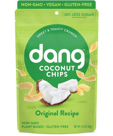 Dang Toasted Coconut Chips | Original | 1 Pack | Vegan, Gluten Free, Non GMO, Healthy Snacks Made with Whole Foods | 3.17 Oz Resealable Bag Original 3.17 Ounce (Pack of 1) - Buy Online on GoSupps.com