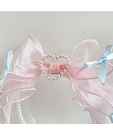 amangul Headbands for Women Girls Wide Plain Turban Headband Fashion Lace s Hair Bands Pearl Bead Hair Hoop(Blue) - Buy Online on GoSupps.com