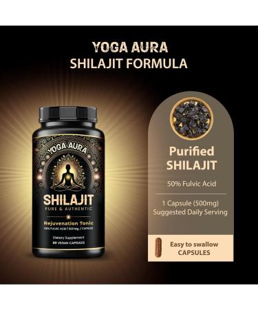 Shilajit Capsules Himalayan Shilajit 500mg Daily Supplement Purified Resin Extract Lab Tested - Buy Online on GoSupps.com