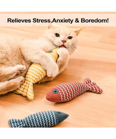 3PC Catnip Fish Toys - 21cm Interactive Cat Toys for Play | Simulation Fish for Cats - Buy Online on GoSupps.com