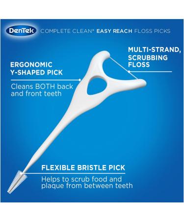 DenTek Complete Clean Floss Picks - 75 Count | Removes Food & Plaque Efficiently - Buy Online on GoSupps.com