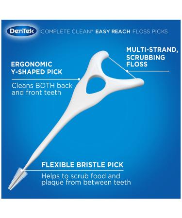 DenTek Comfort Clean Sensitive Gums Floss Picks 75 Count (Pack of 6) - Gentle Dental Floss for Sensitive Gums - Buy Online on GoSupps.com
