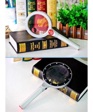 Lightweight Magnifying Glass Handheld Led 10/20 Times Portable Magnifying Glass with Light for Reading by Elderly and Children Lofty Ambition - Buy Online on GoSupps.com