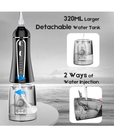 Cordless Water Flosser for Teeth - FZCOK Rechargeable Oral Irrigator with 7 Clean Settings Portable & Waterproof - Ideal for Adults & Braces - Long Battery Life (Black - Buy Online on GoSupps.com