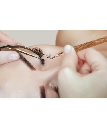 Stellena Luxe Lash Company Extra Long Angled Tweezers for Lash Extensions - Precision Tip for Easy Eyelash Isolation - Curved Design for Perfect Separation - Buy Online on GoSupps.com