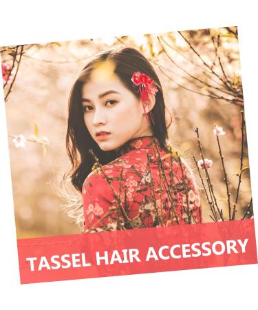 FRCOLOR Year of The Dragon Hair Accessories Hair Clip Girls Accessories Hair Pins Hair Accessories for Girls Hanfu Hair Accessories Temperament Large Ribbon Asia Hairpins Child Metal Red - Buy Online on GoSupps.com