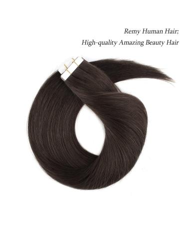 Real Human Hair Tape Extensions - Seamless & Reusable Deep Black 30g | 20 Pieces 1B 30cm - Buy Online on GoSupps.com
