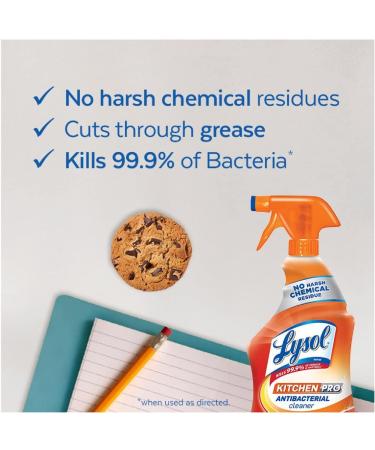 Lysol Kitchen Pro Antibacterial Cleaner Trigger 22 Fl Oz - Pack of 2 - Buy Online on GoSupps.com