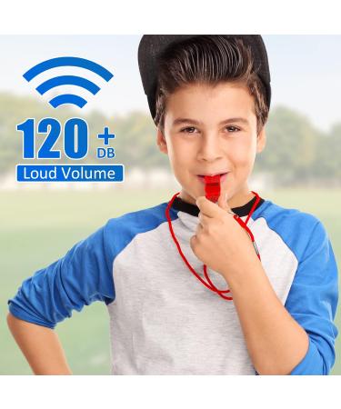 Flutesan 48 Pack Plastic Whistles with Lanyard - Loud, Crisp Sports Whistles for Coaches & Referees - Bulk Pack for Training & Emergencies - Buy Online on GoSupps.com