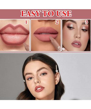 Matte Nude Lipstick Set - 3 Pcs Lip Crayon for Women | Long Lasting & Waterproof Lip Makeup - Buy Online on GoSupps.com