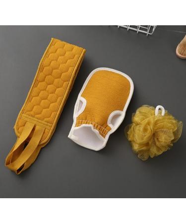 3-Piece Shower Sponge Set | Bath Sponge Set with Back Scrubber and Exfoliating Glove Sponge for the Body with Exfoliating Function - Buy Online on GoSupps.com