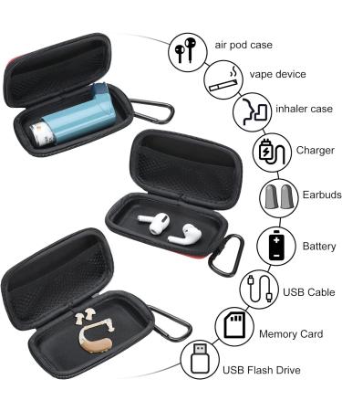 4 Pcs Asthma Inhaler Travel Case Hearing Aid Case Earbud Case Portable Zipper Carry Case Travel Case with Mesh Pocket for Inhaler Hearing Aid Other Accessories from Dust and Dirt Includes Case Only - Buy Online on GoSupps.com