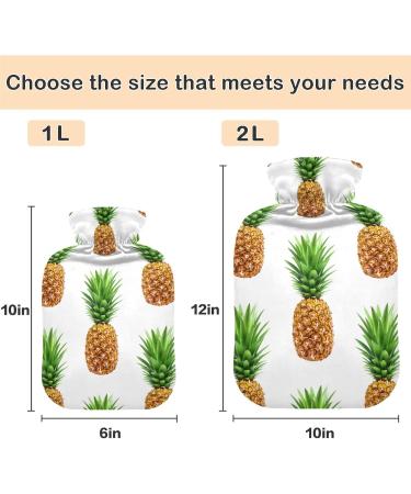 Naanle Tropical Golden Pineapple Heat Bottle | 1L Transparent Hot Water Bottle for Bed | Hand & Foot Heat Pain Relief | Heat & Cold Therapy - Buy Online on GoSupps.com