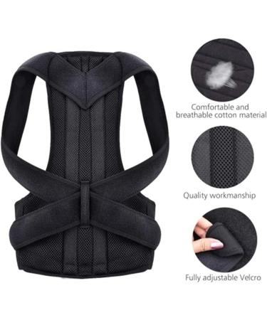 Back Brace Posture Corrector for Plus Size Women and Men Fully Adjustable Lumbar Support Brace Improves Kyphosis Humpback Posture Therapy-Belt (Color : Black Size : 5XL) (Black Small) (Black XX) - Buy Online on GoSupps.com