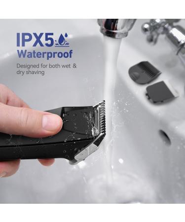 Premium Waterproof Electric Groin & Body Hair Trimmer for Men | Rechargeable Ceramic Blade Groomer | Ideal Ball & Pubic Hair Shaver - Buy Online on GoSupps.com