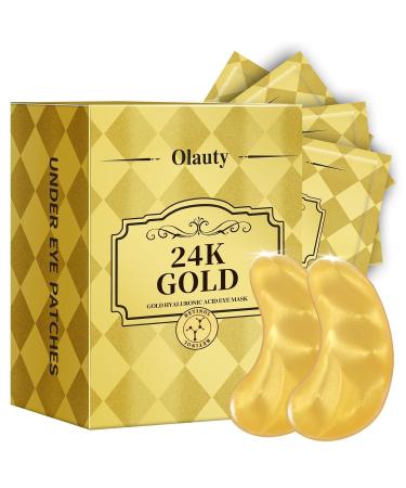 30 Pairs 24K Gold Eye Mask Eye Patches for Puffy Eyes and Dark Circles Under Eye Mask Patches Skincare for Women Men