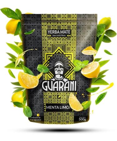 Guarani Yerba Mate Tea Set | Natural Strong Energy Drink | Mate Tea Complete Set | Begginer's Kit | Yerba Mate GUARANI Mint & Lemon 500g | Ceramic Bird Cup Gourd 300ml | Stainless Bombilla - Buy Online on GoSupps.com