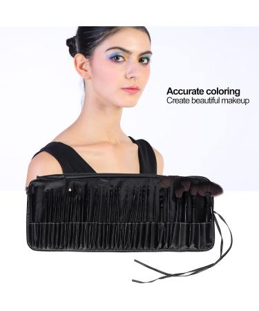 Premium Black Makeup Brush Set - Dense Soft Brushes for Eyeshadow & Face Powder | Portable Complete Kit for Beginners - Buy Online on GoSupps.com