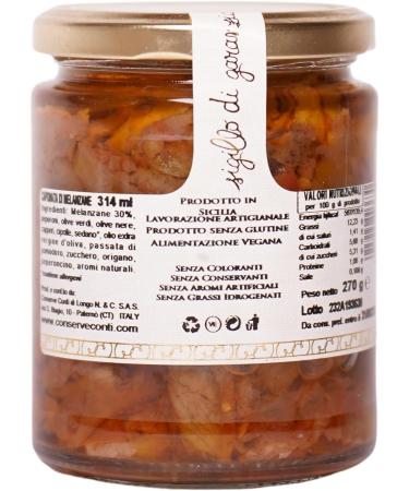 Sicilian eggplant caponata with extra virgin olive oil - Jar of ml 314 - handmade - Buy Online on GoSupps.com