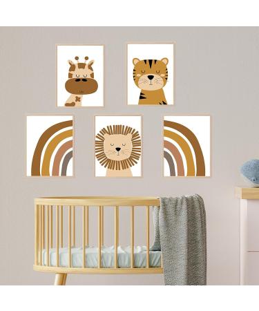 Funmo 6 Set A4 Wall Posters for Children's Room | Boho Baby Room Decoration & Murals | Perfect Wall Art for Girls - 21x30cm - Buy Online on GoSupps.com