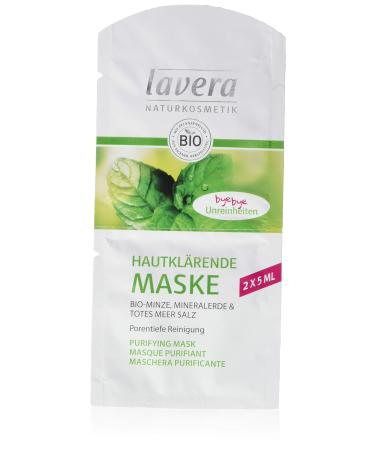 Lavera skin-explanatory mask organic mint mineral hall & dead sea salt vegan organic plant active ingredients natural cosmetics natural & innovative 15 Pack (15 x 10 ml)