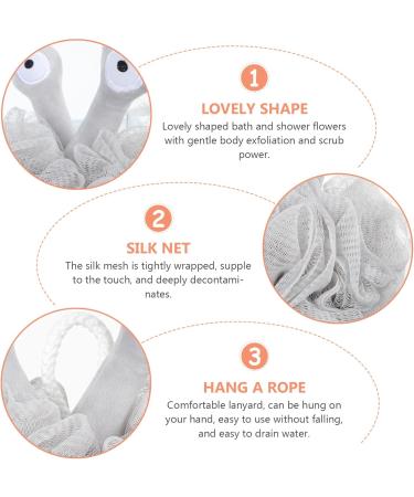 3pcs Cute Loofah Cartoon Bath Balls - Exfoliating Bath Sponge & Shower Back Scrubber for Ultimate Clean | Ideal Bathroom Supplies - Buy Online on GoSupps.com