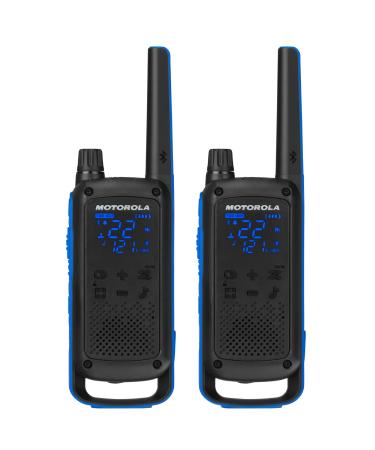 Motorola Talkabout T800 Two-Way Radios, 2 Pack, Black/Blue