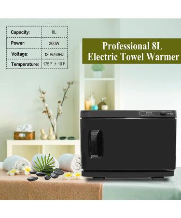 8L Hot Towel Warmer & Spa Caddy for Salon Professionals - Black - Buy Online on GoSupps.com