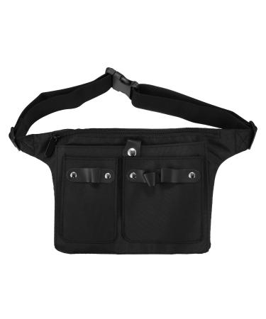 VOCOSTE Hairstylist Waist Belt Barber Hair Stylist Tools Storage Canvas Waist Belt Hairdresser Scissor Apron Belt Canvas Black