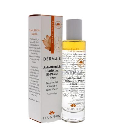 Derma E Anti-Blemish Toner 1.7 fl oz - Clarifying Bi-Phase Formula for Clear Skin - Buy Online on GoSupps.com