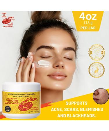 Crema de V bora Cascabel Hydrating Beauty Cream with Beeswax Jojoba Oil & Shea Butter Nourishing Moisturizer for Soft Smooth & Healthy-Looking Skin 4 oz - Buy Online on GoSupps.com