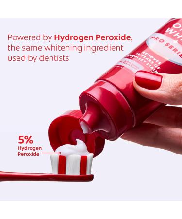 Colgate Optic White Pro Series High Impact White 3 Pack Teeth Whitening Toothpaste with 5% Hydrogen Peroxide and ActivShine Brilliant Mint Flavor 3.0 OZ - Buy Online on GoSupps.com