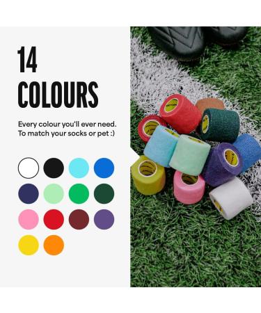6 Rolls SPORTTAPE Self-Adhesive Football Sock Tape | 7.5cm x 4.5m - Sky Blue | Cohesive Bandage - Pet Bandage Vet Wrap for Dogs & Horses | Compression Bandage Shin Pad Tape & Football Ankle Tape Sky Blue 7.5x450 cm (Pack of 6) - Buy Online on GoSupps.com