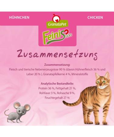 Granatapet Feinisticks Chicken - Grain-Free Cat Treats Digestible Snacks for Playful Cats 15g (3 Sticks) - Premium Rewards Without Sugar Additives - Buy Online on GoSupps.com