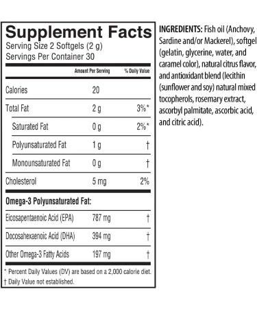 Barlean's Fresh Catch Omega-3 Fish Oil Softgels - Ultra EPADHA, Orange Flavor, 60 Count - Buy Online on GoSupps.com